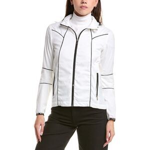Post Card Womens  Light Rain Jacket, White